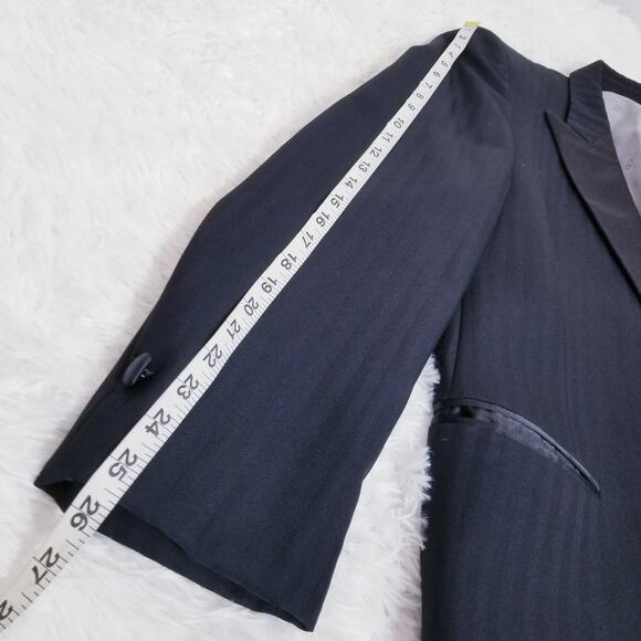 Christian Dior Striped Peak Lapel Tuxedo Blazer size 48R - Picture 11 of 14